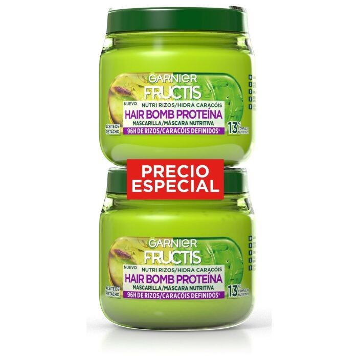 

Маска для волос Fructis Mascarilla Capilar Nutri Rizos Hair Bomb Proteína Garnier, 2 x 300 ml