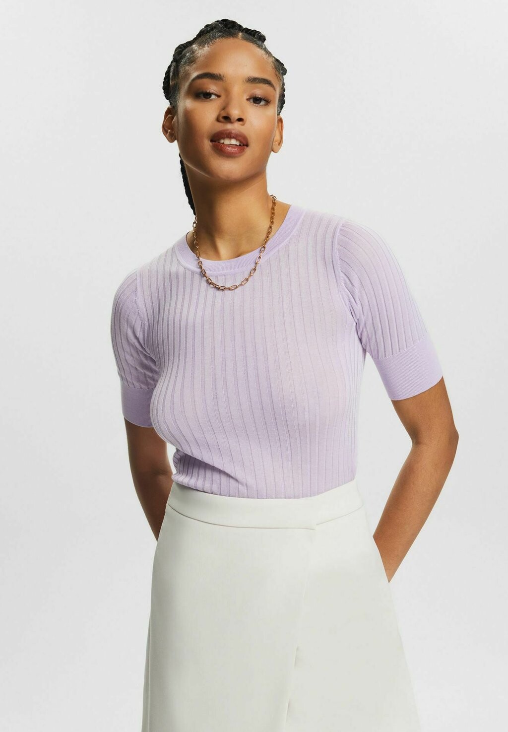 

Футболка базовая Esprit, цвет lavender new