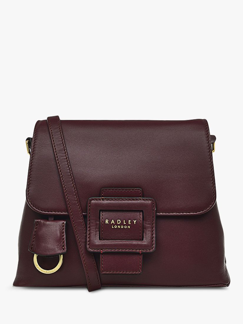 

Маленькая кожаная сумка через плечо Purley Knoll с клапаном Radley, темная вишня