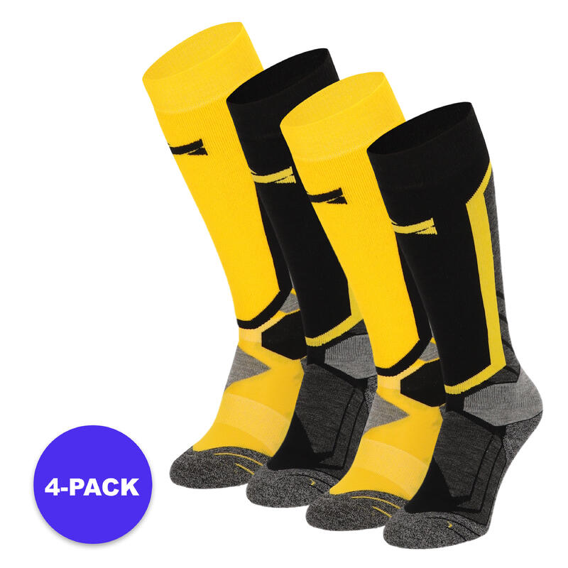 Носки для сноуборда Xtreme, желтые, 4 пары унисекс обвязки для сноуборда xcman унисекс