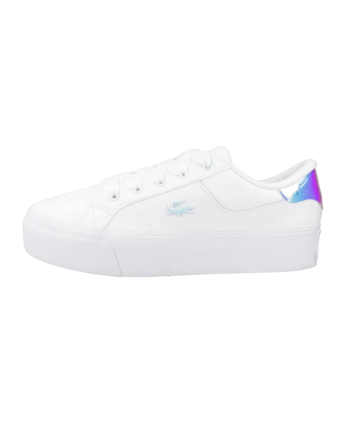 

Кроссовки на платформе для следящих за модой женщин. Lacoste, белый