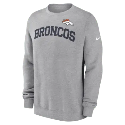 

Толстовка Nike Denver Broncos Club, цвет Grey Heather
