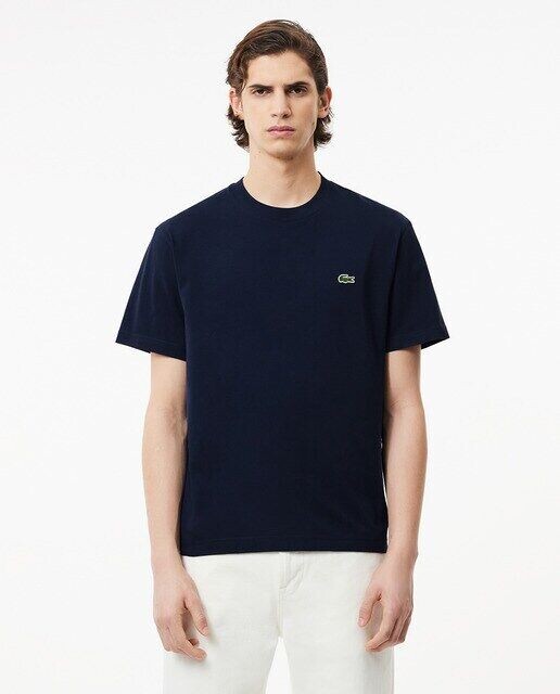 

Футболка классического кроя из хлопкового джерси Lacoste, темно-синий