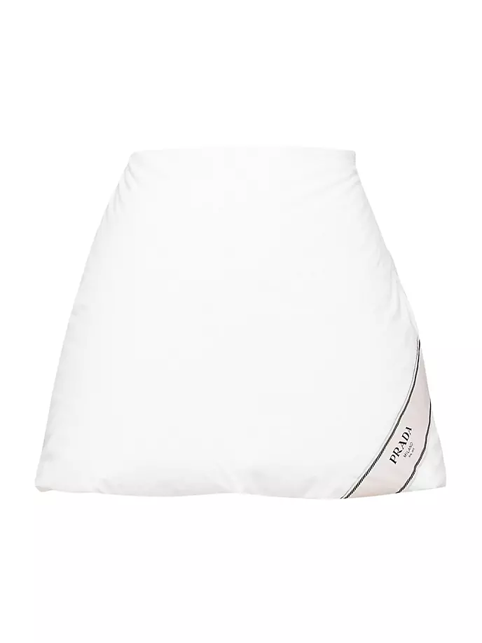 

Мини-юбка из хлопка с подкладкой Prada, белый