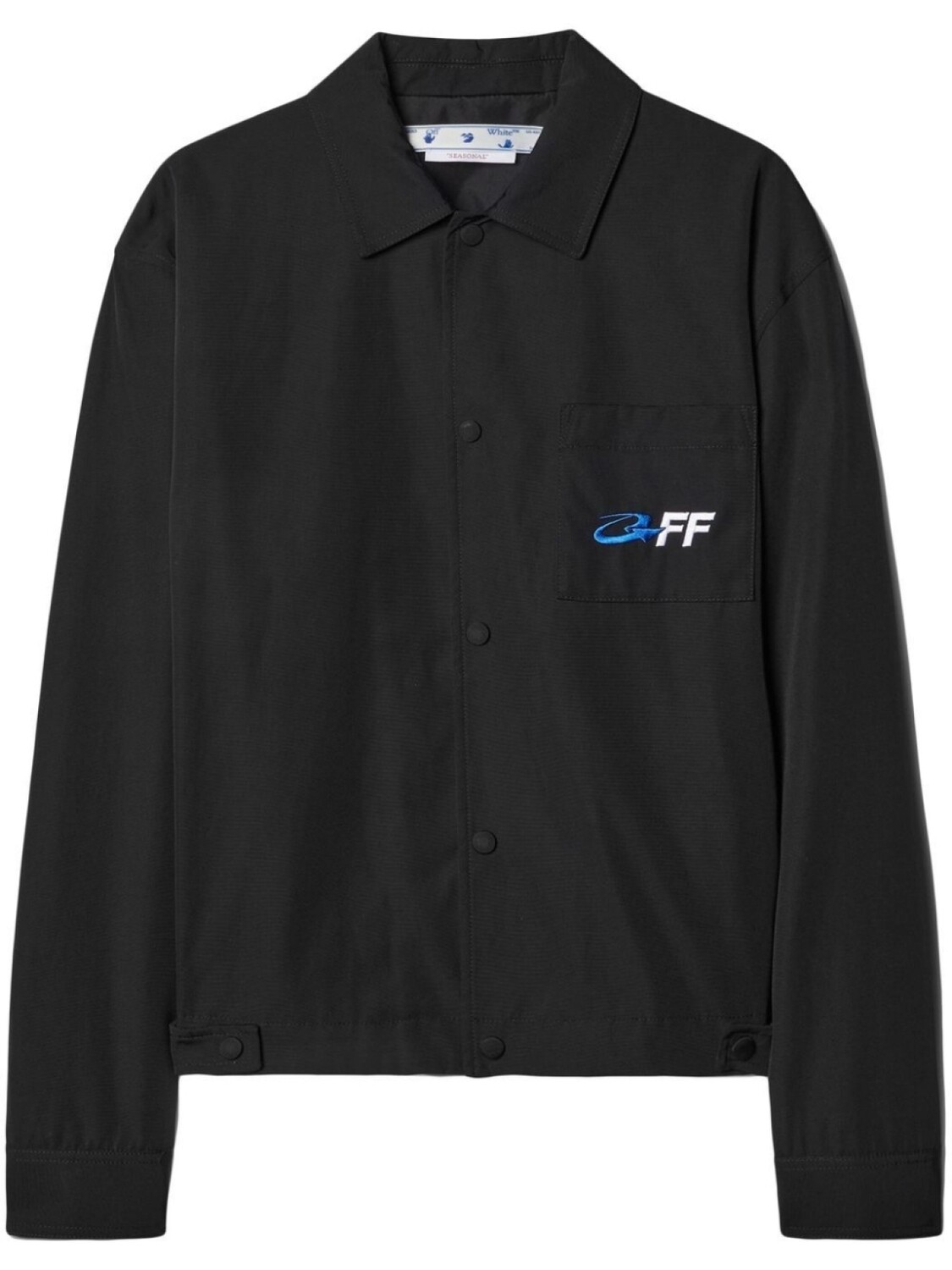 

Off-White куртка-рубашка с принтом Exact Opp, черный