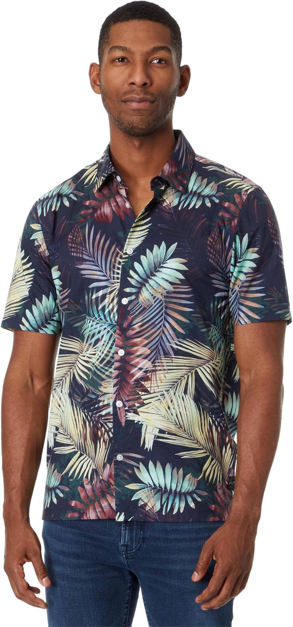 Эластичная рубашка с короткими рукавами Big On Point Good Man Brand, цвет Botanical Ferns