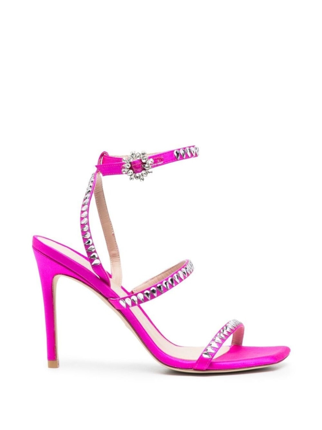 

Stuart Weitzman босоножки с кристаллами, розовый