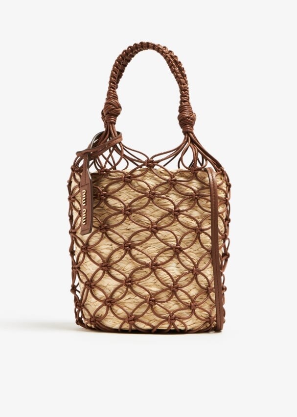 

Сумка Miu Miu Straw Bucket, коричневый