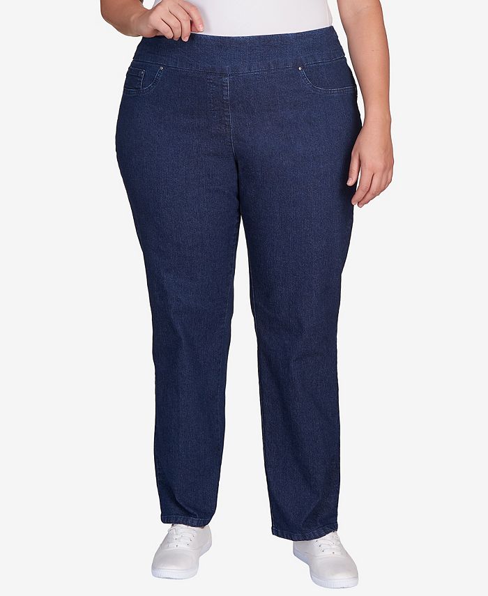 Джинсовые брюки больших размеров без застежки Ruby Rd., цвет Indigo