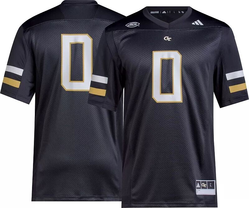 

Мужские Adidas Georgia Tech, Черные футбольные майки Ghost Replica, Серый