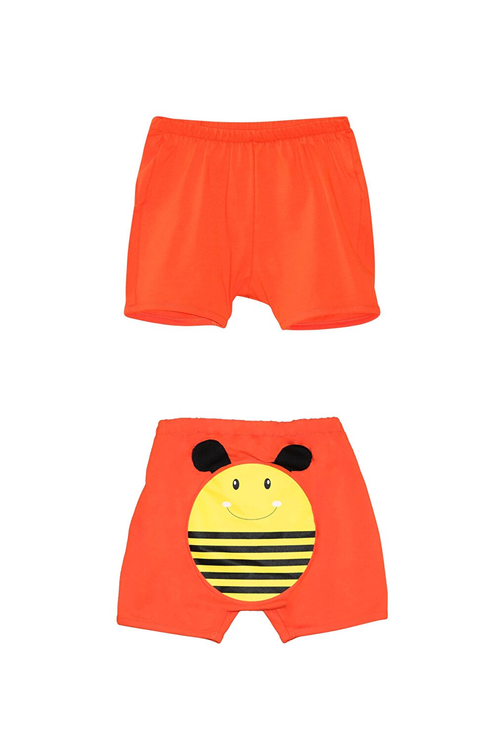 Оранжевые шорты с принтом пчел для девочек Lovetti