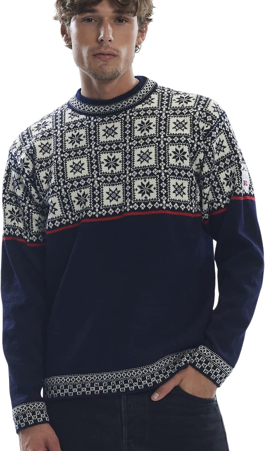 

Тиссой Свитер Dale of Norway, цвет Navy/Off-White/Red