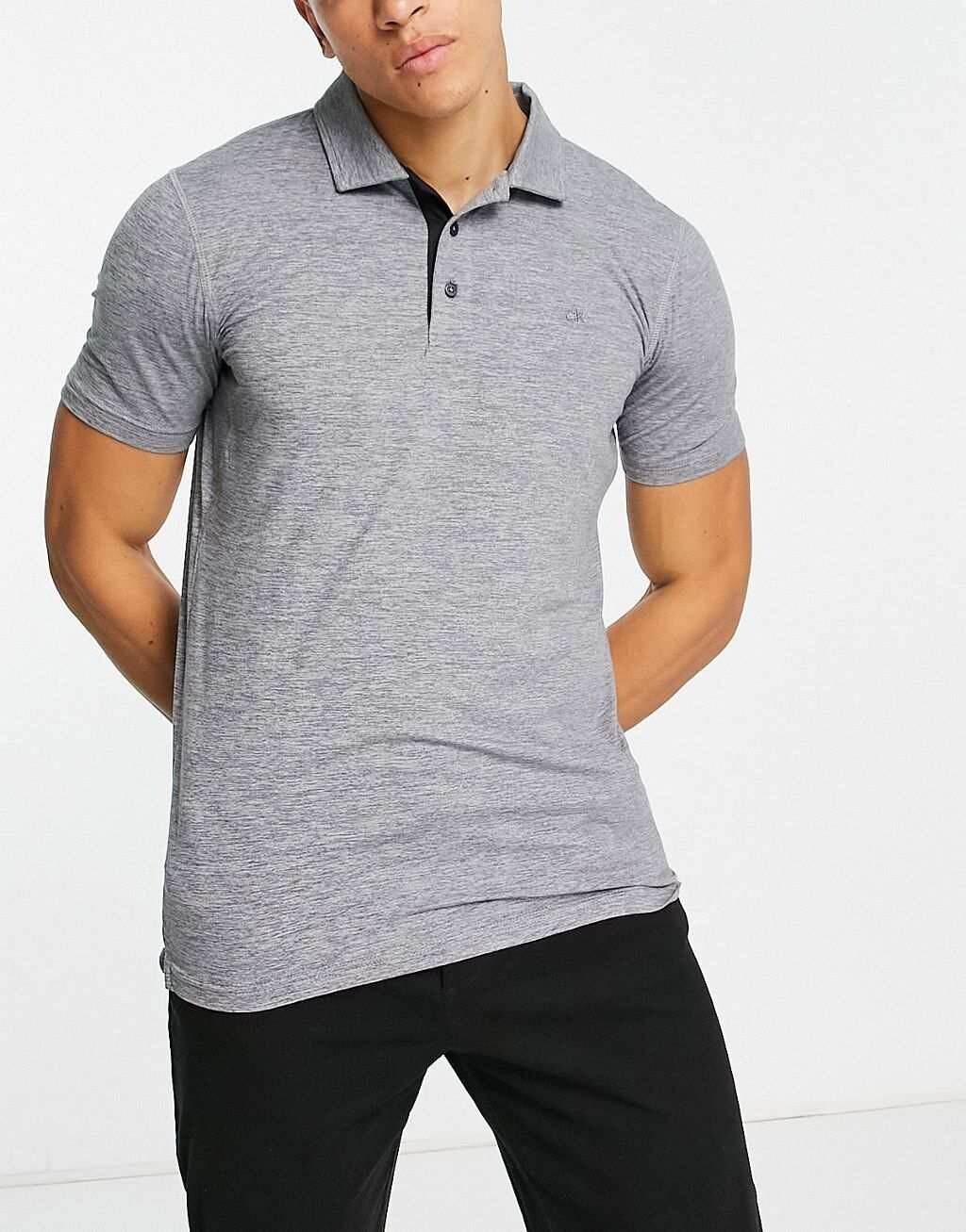 

Светло-серая рубашка-поло Calvin Klein Golf Newport
