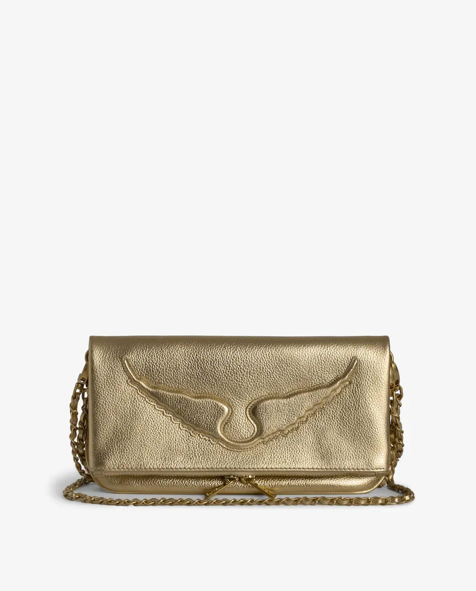 

Многопозиционная сумка Rock из кожи среднего золотистого цвета Zadig & Voltaire, золотой