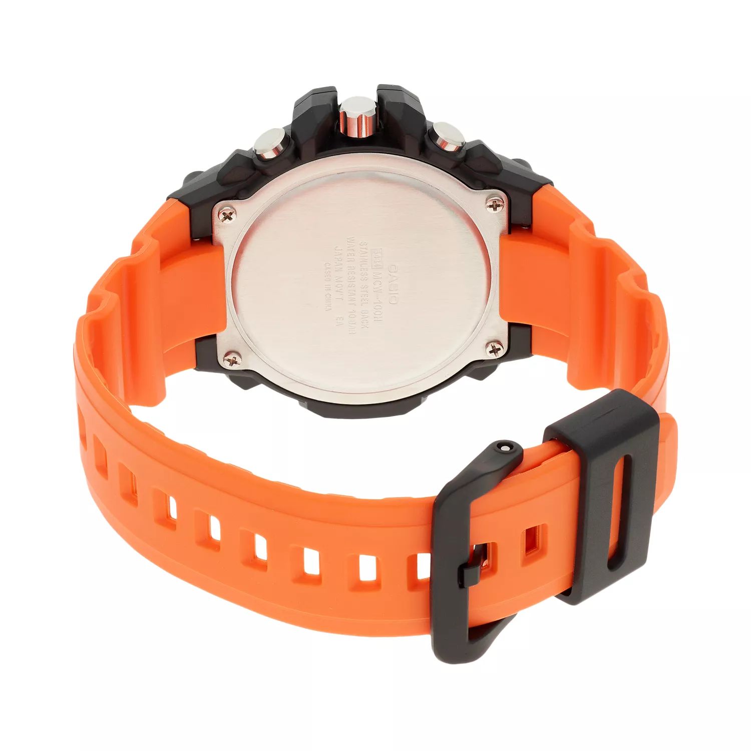 Мужские часы с хронографом Casio, оранжевый