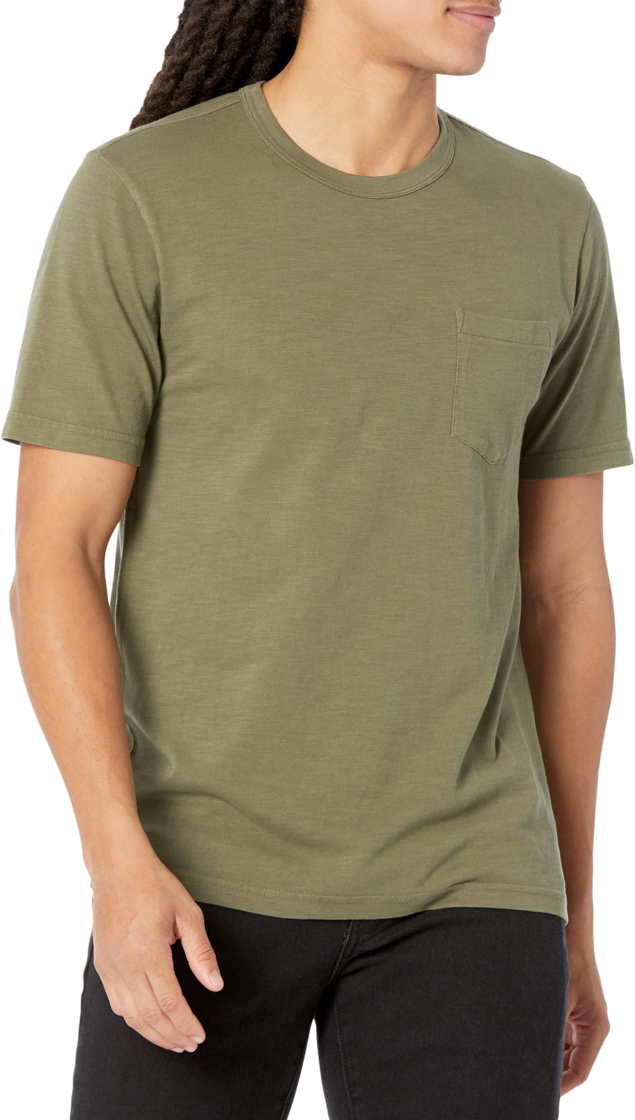 цена Выцветшая футболка с карманами Faherty, цвет Olive 1