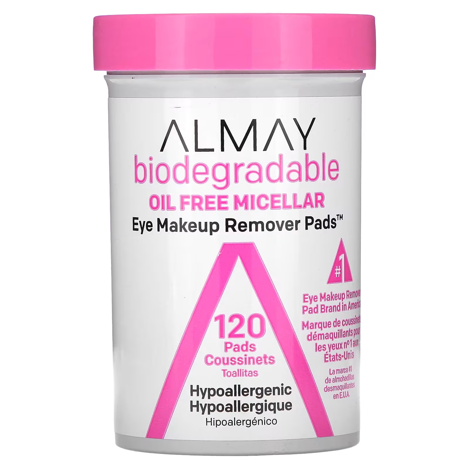 цена Almay Диски для снятия макияжа с глаз нежирные мицеллярные диски 120 шт.