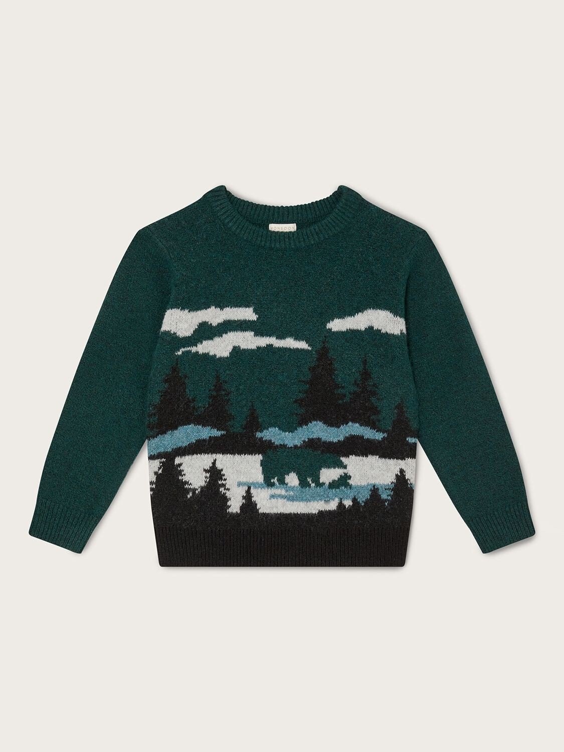 

Джемпер Monsoon Baby Scenic Bear, зеленый