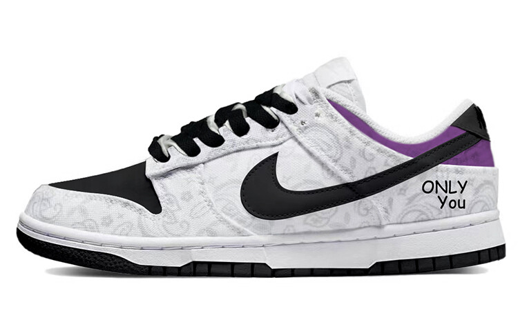 

Кроссовки Nike Dunk Skateboarding Shoes Women's Low-top White, фиолетовый
