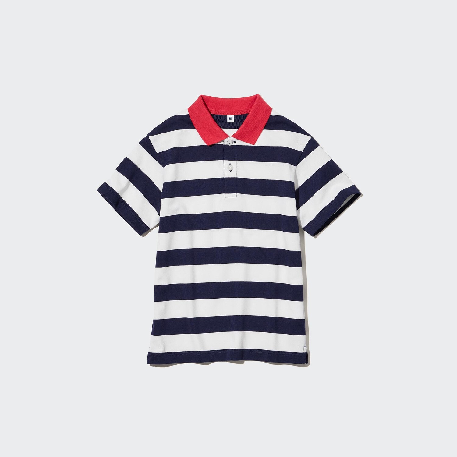 

Рубашка поло UNIQLO Dry Piqué в полоску, темно-синий