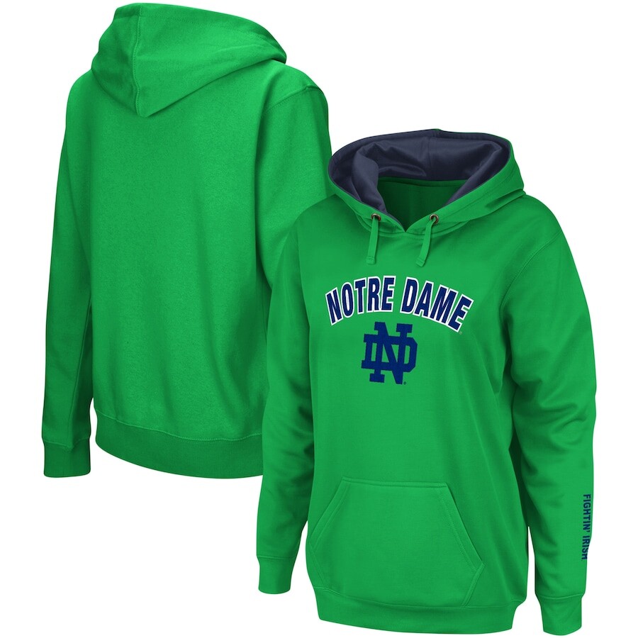 

Пуловер с капюшоном Colosseum Notre Dame Fighting Irish, зеленый