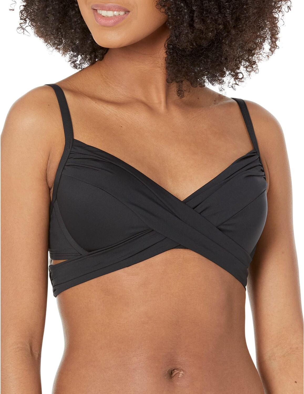

Топ с запахом на косточках Island Goddess Push Up La Blanca, черный