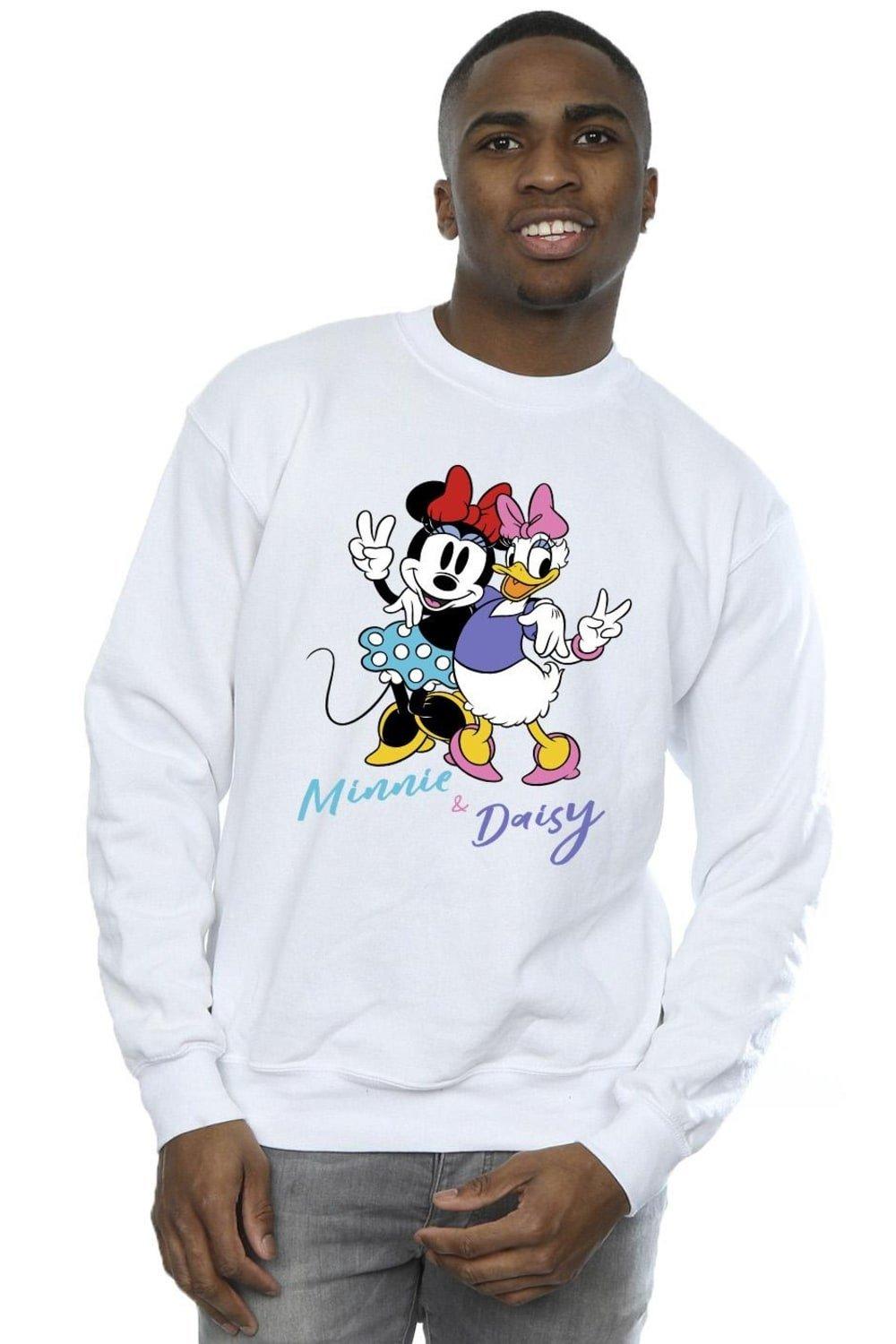 Толстовка с Минни Маус и Дейзи Disney, белый набор из 3 футболок для девочек минни маус и дейзи лав disney мультиколор