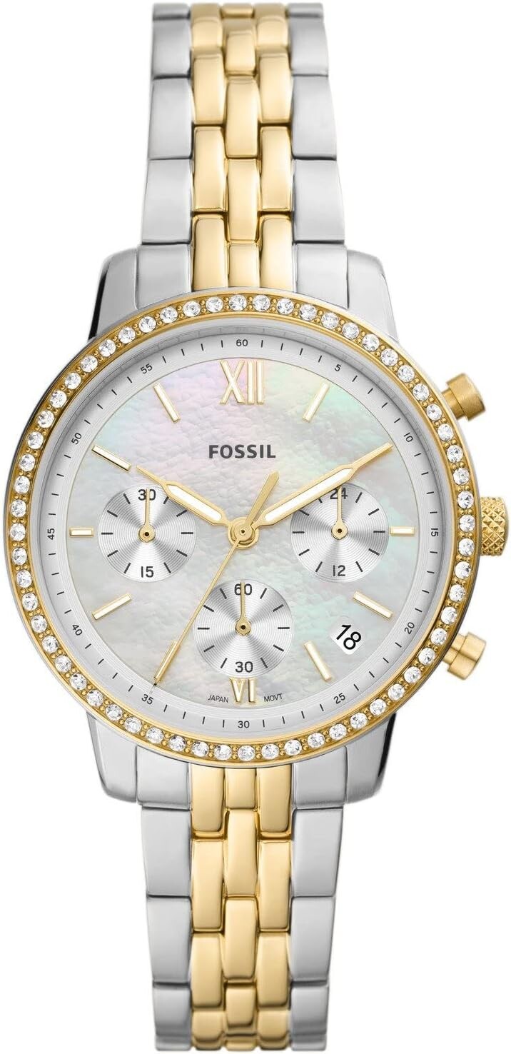

Часы Neutra Chronograph Watch - ES5216 Fossil, цвет Two-Tone Silver/Gold