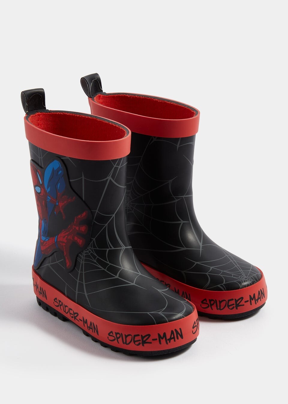 

Детские черные резиновые резиновые резиновые сапоги Marvel Spider-Man (до 4–12 лет)