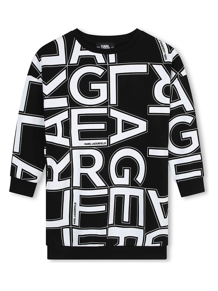 

Платье Karl Lagerfeld Kids Sweat, черный/белый