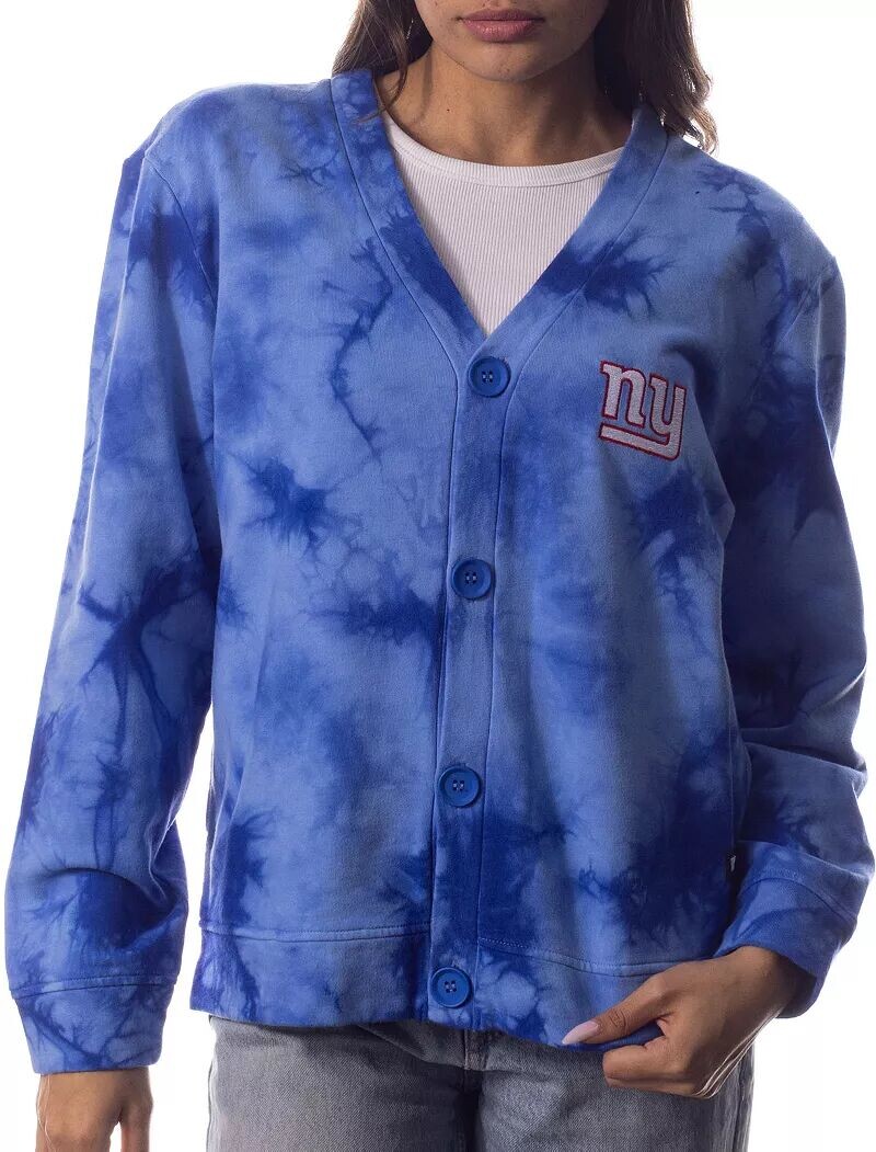 Женский кардиган New York Giants Tie Dye Royal от The Wild Collective