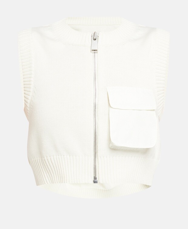 

Вязаный жилет Heron Preston, цвет Wool White
