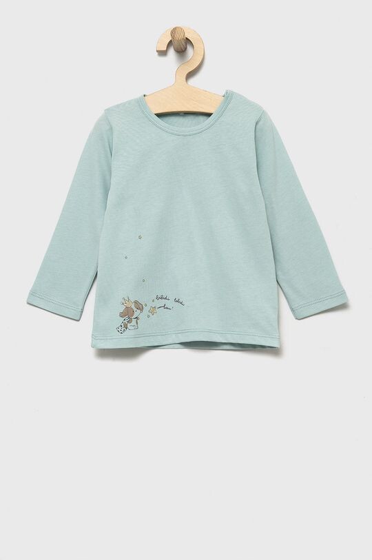 

Хлопковая рубашка с длинными рукавами для мальчиков и девочек United Colors of Benetton, синий