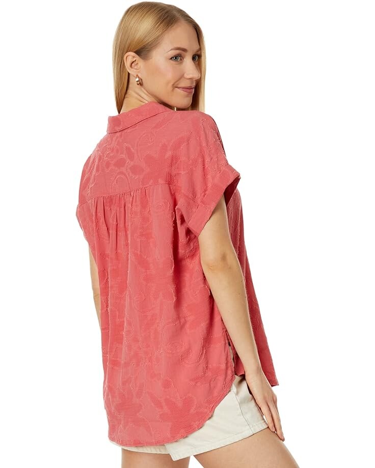 

Рубашка Splendid Kathryn Jacquard Shirt, цвет Guava