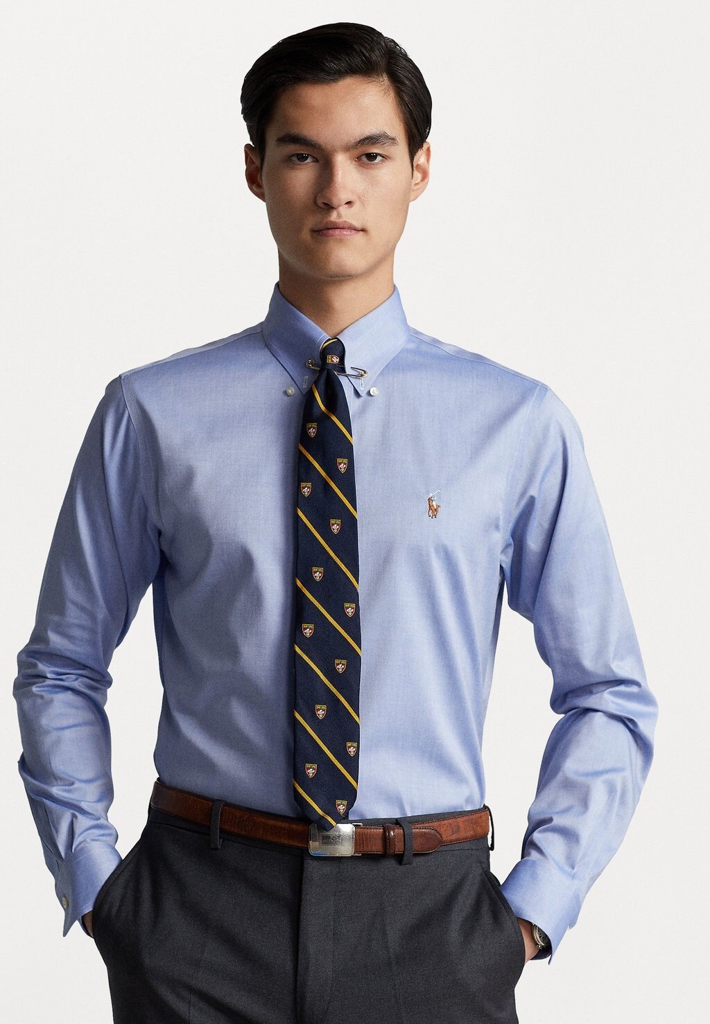 

Классическая рубашка CUSTOM FIT OXFORD SHIRT Polo Ralph Lauren, настоящий синий/белый