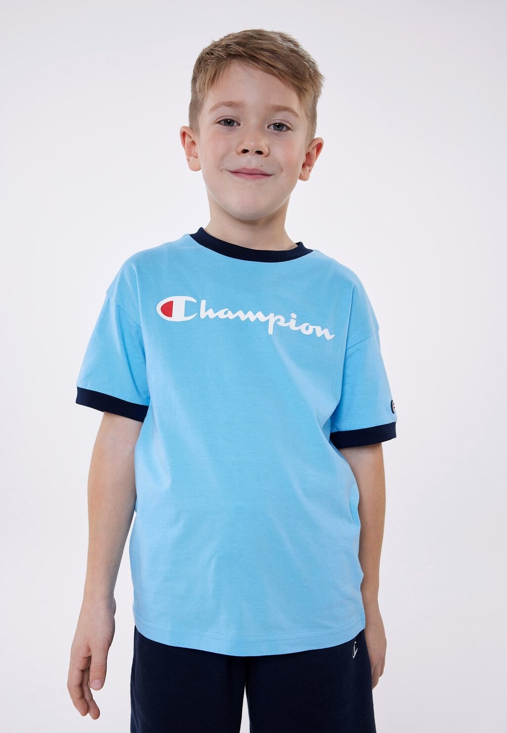 

Футболка с принтом ICONS RINGER CREWNECK Champion, цвет light blue