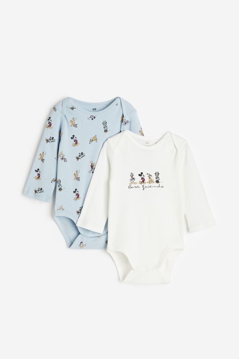 

В упаковке 2 боди с длинными рукавами H&M, синий
