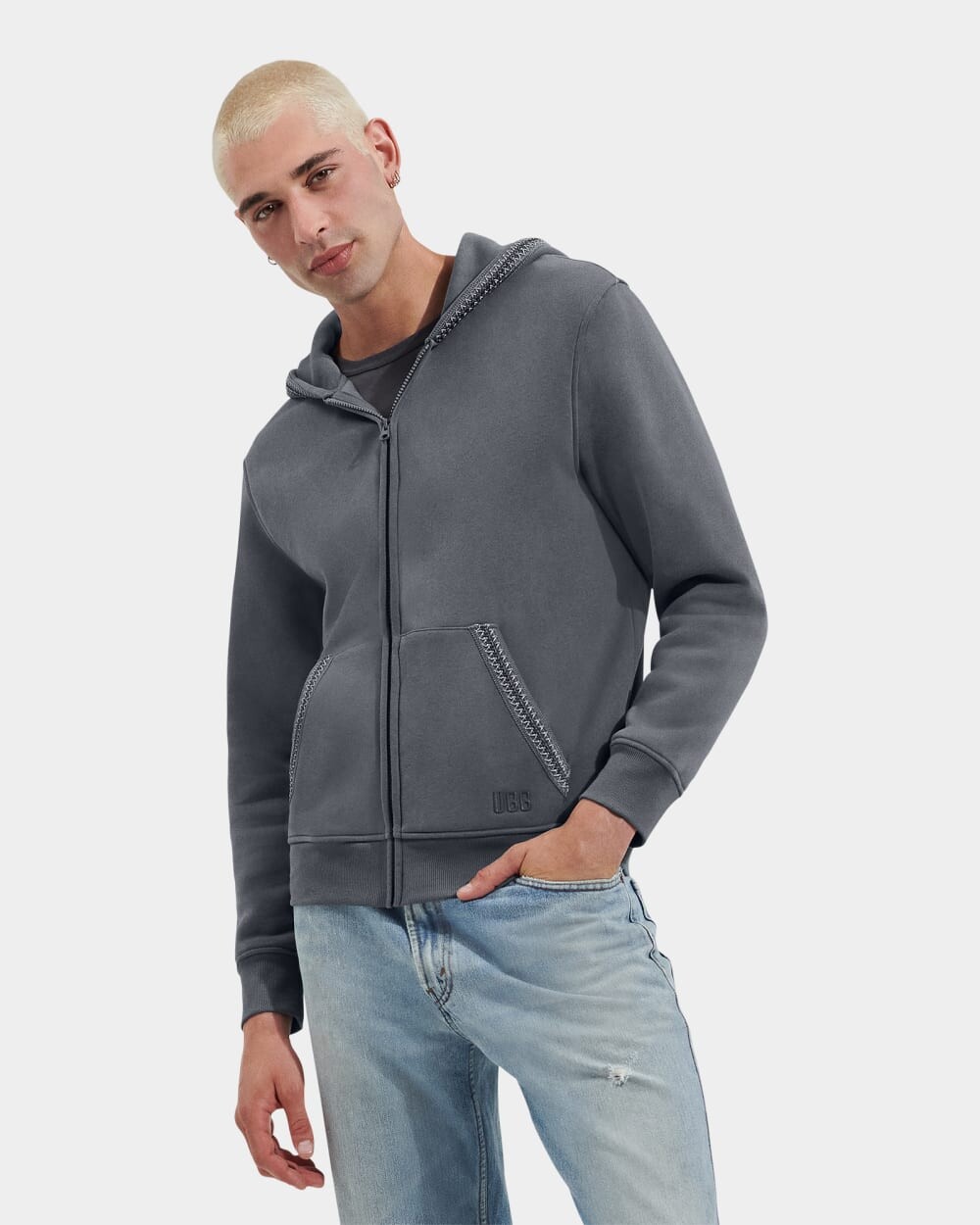 

Толстовка Tasman Full Zip Hoodie UGG, синий