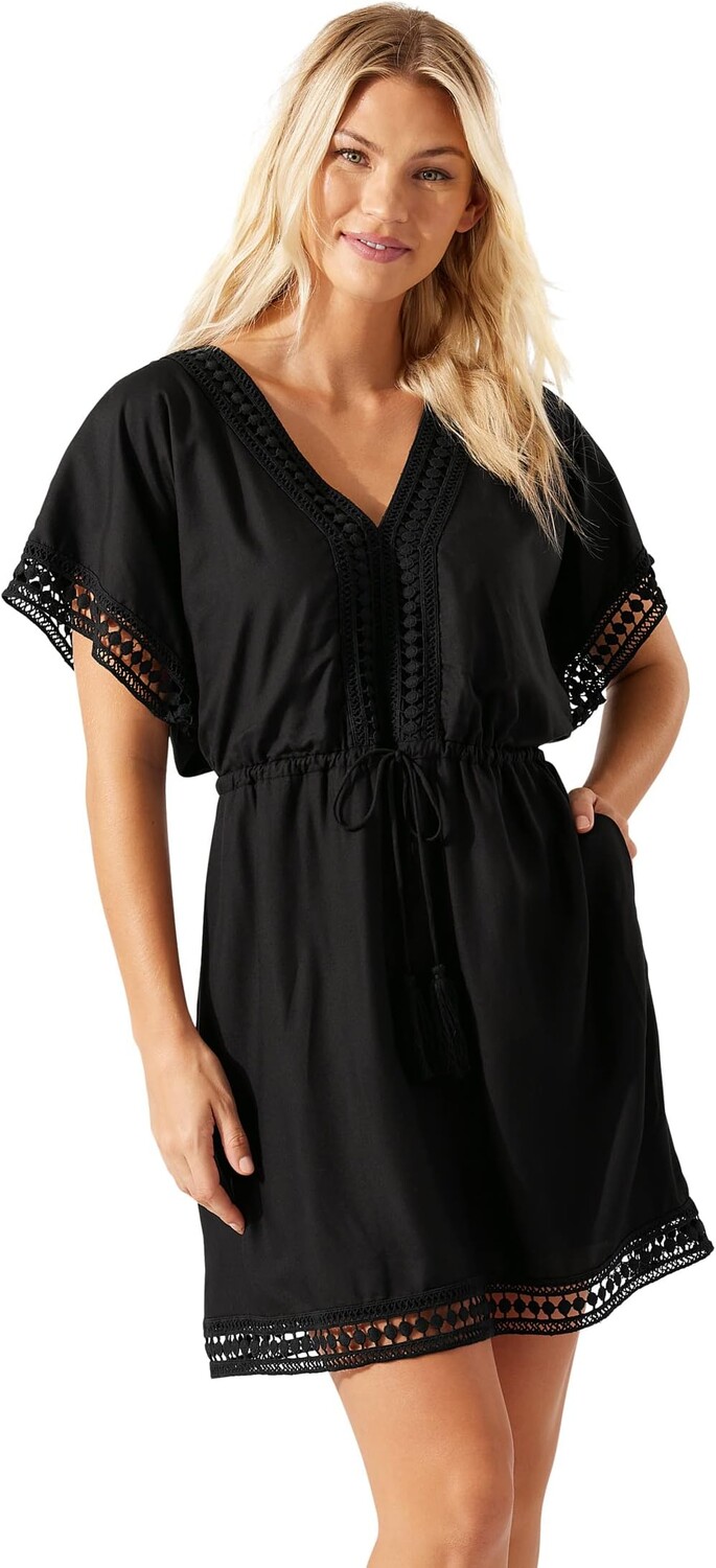 

Короткое платье «летучая мышь» Sunlace Tommy Bahama, черный