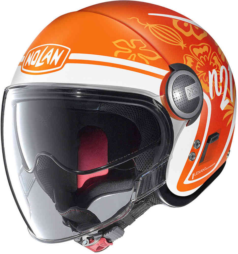 цена N21 Visor Шлем Playa Jet Nolan, оранжевый матовый