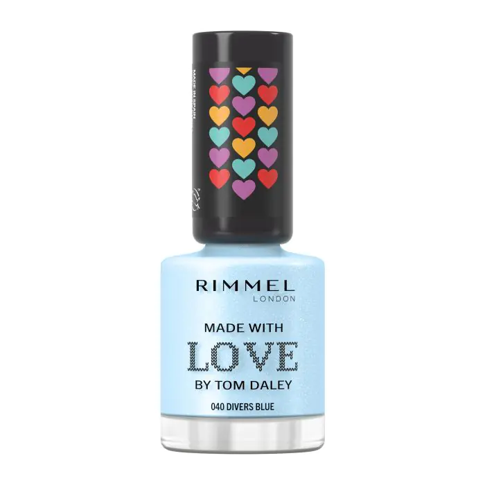 

Лак для ногтей esmalte de uñas 60 seconds super shine tom daley Rimmel, цвет 040 divers blue