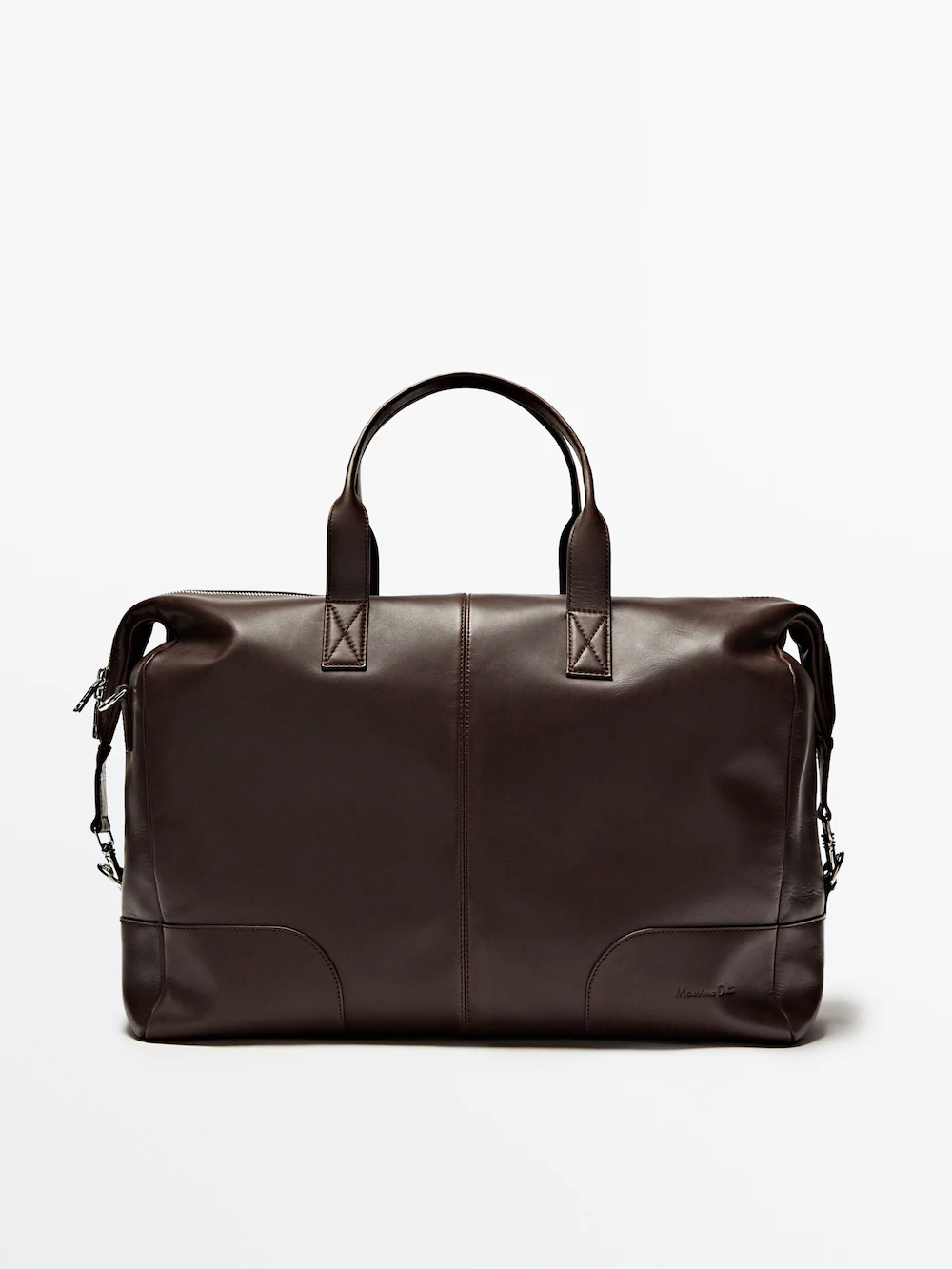 

Кожаная сумка для боулинга Massimo Dutti, коричневый