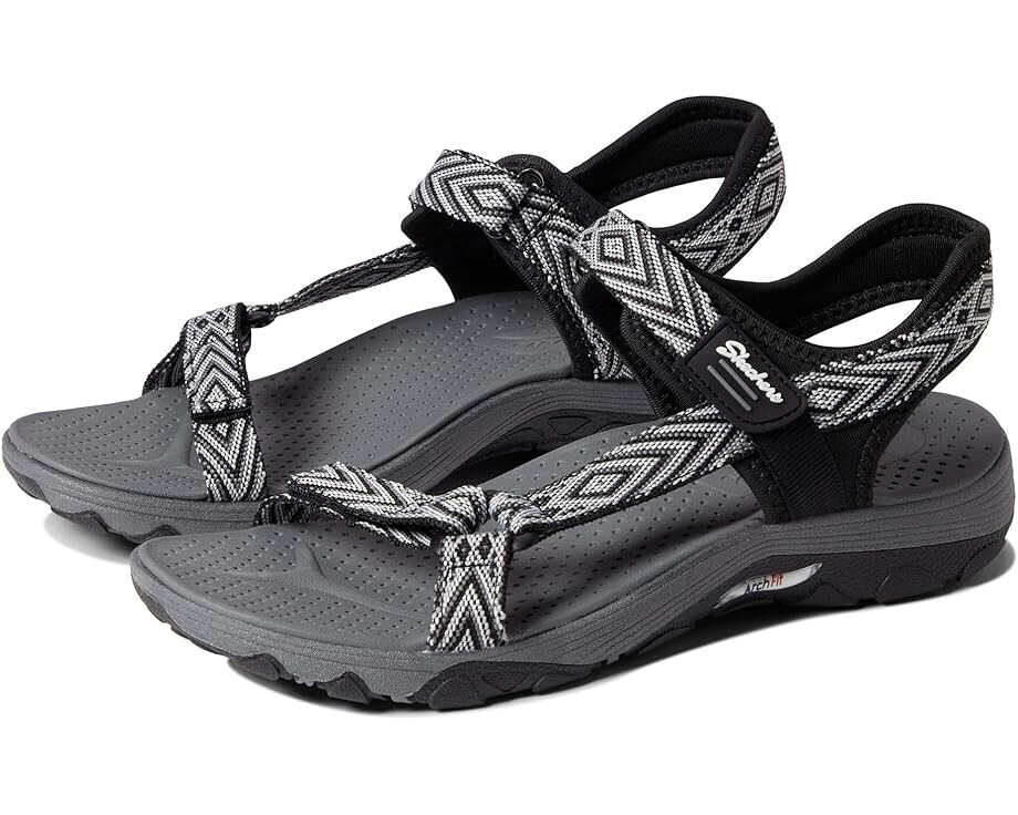 

Сандалии SKECHERS Arch Fit Reggae - Grounded, черный/белый