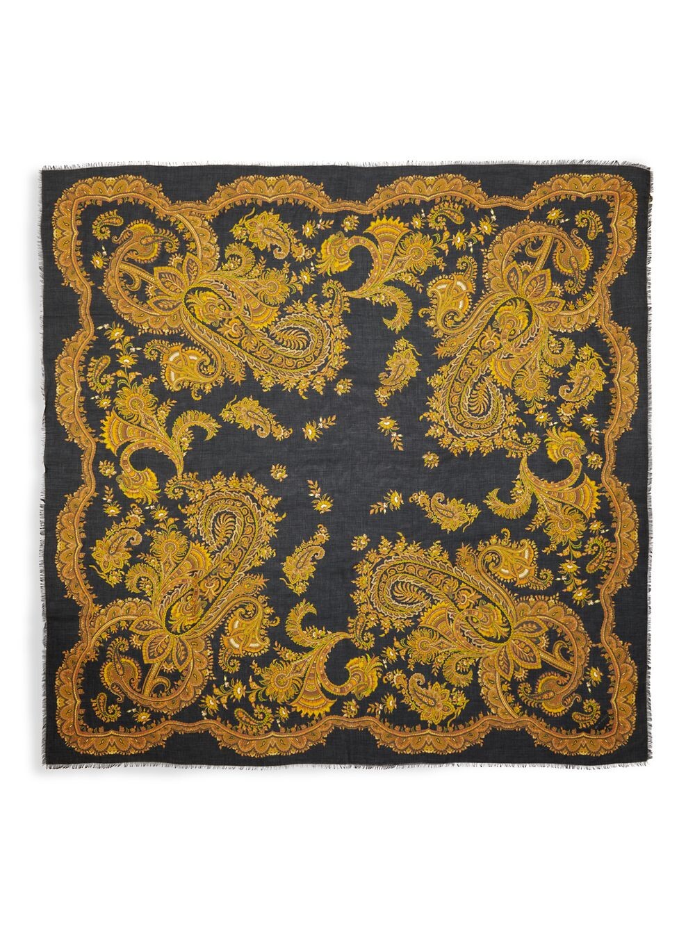 

Бомбейская шелковая шаль Etro, черный
