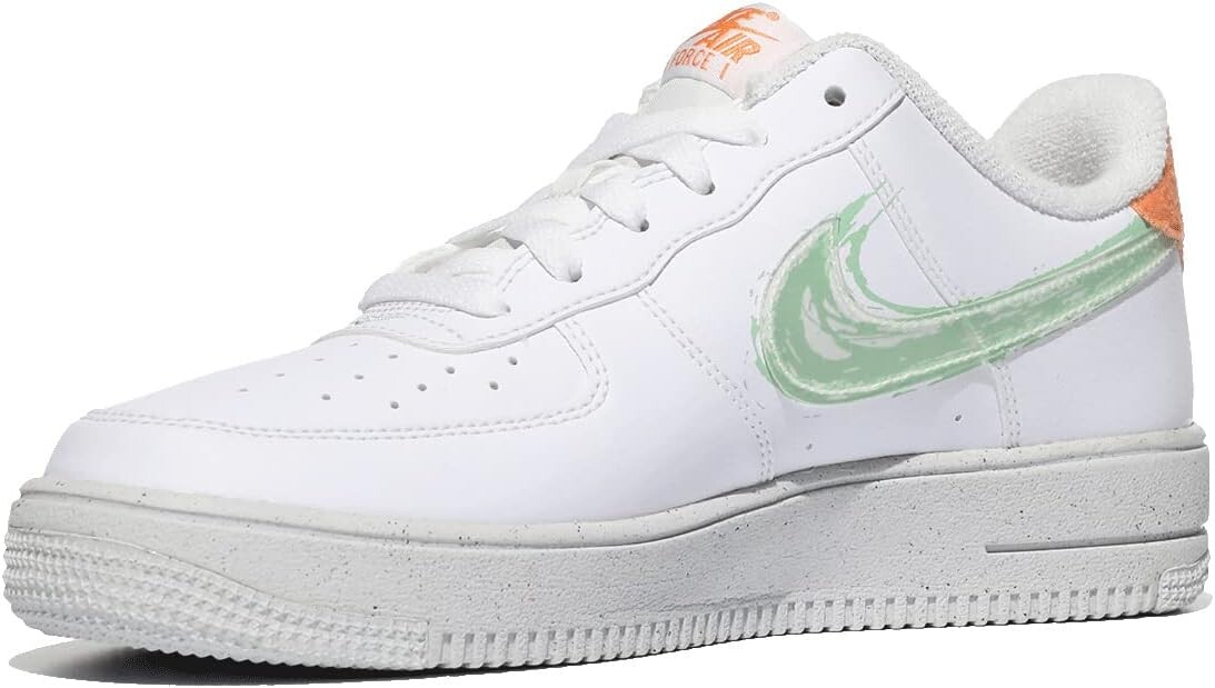 

Кроссовки Air Force 1 Crater Nike, цвет White/Enamel Green/Orange Trance/Sail