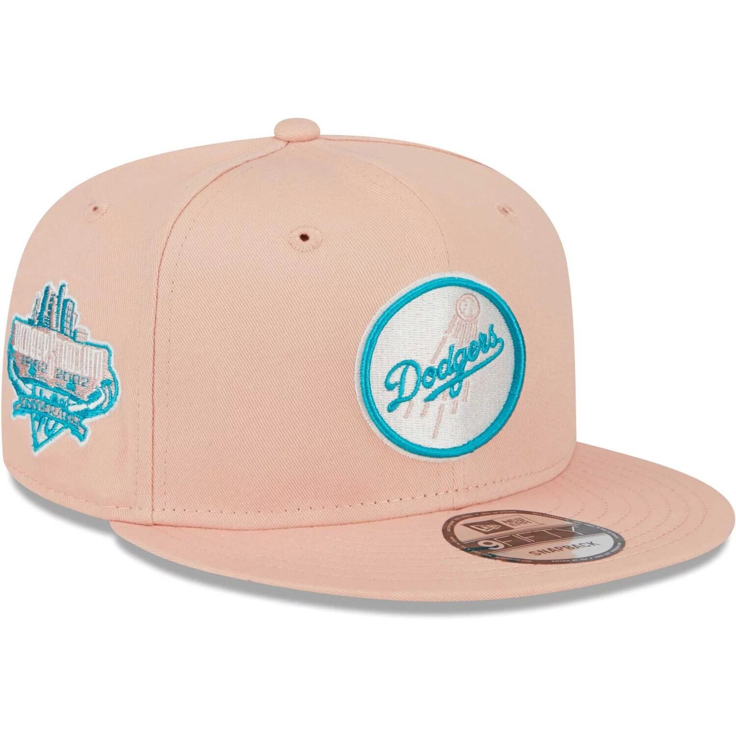 

Мужская кепка New Era Pink Los Angeles Dodgers Sky Aqua Undervisor 9FIFTY Snapback