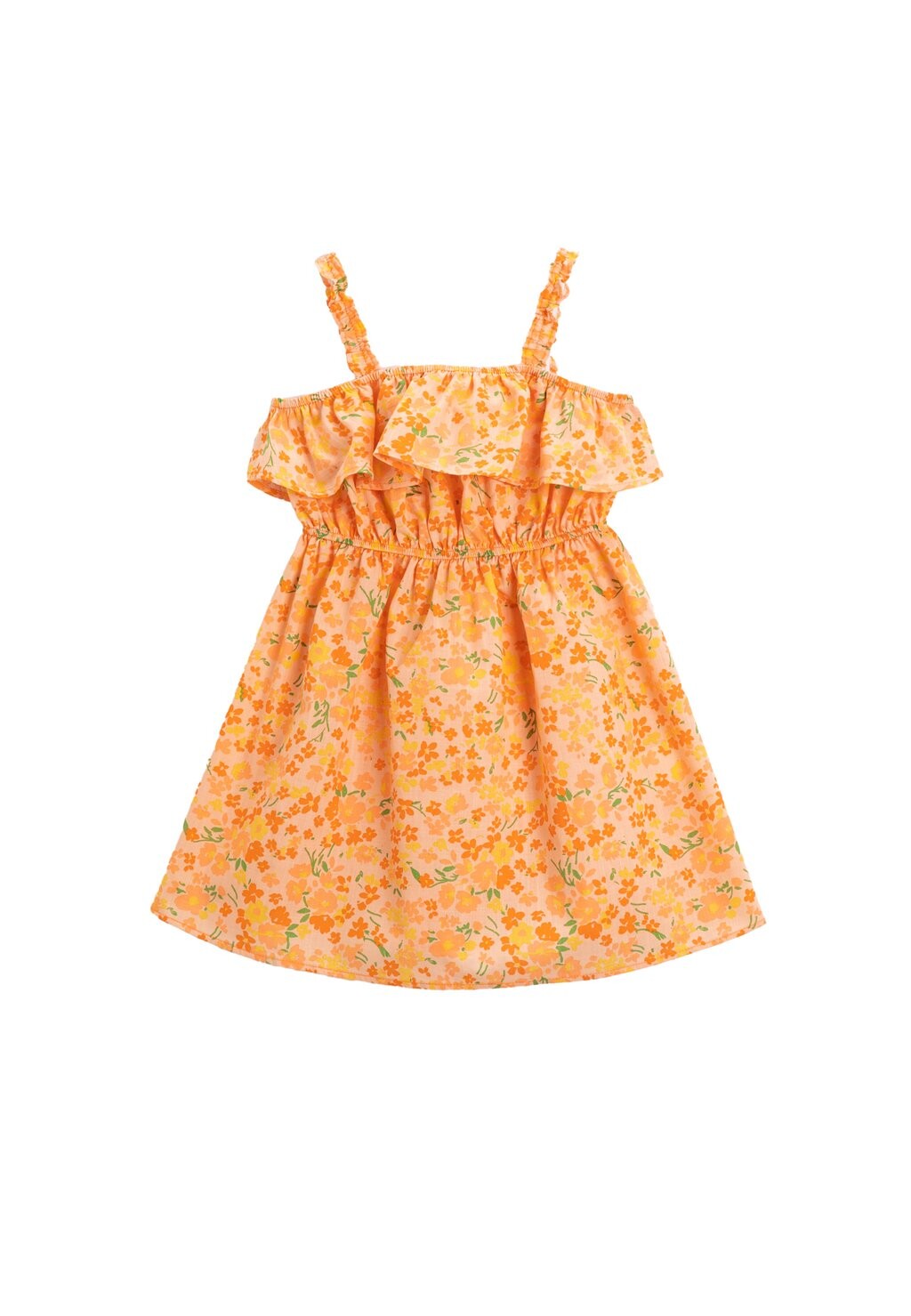 

Повседневное платье FLORAL STRAPPY RUFFLED DETAIL Koton, цвет orange