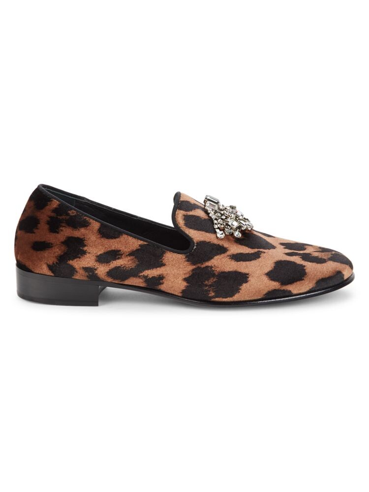 

Лоферы Lexoleo с декорированным животным принтом Giuseppe Zanotti, цвет Tan