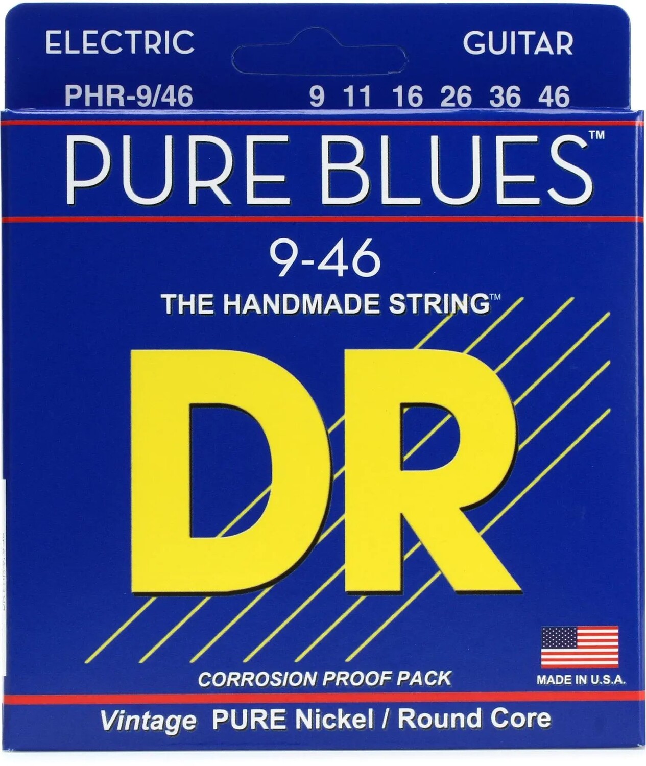 

DR Strings PHR-9/46 Струны для электрогитары из чистого никеля Pure Blues — .009-.046 Легкие и тяжелые