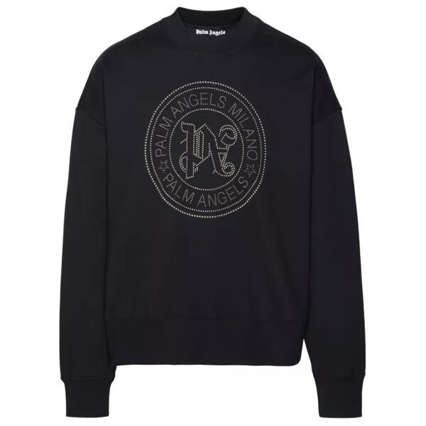 

Футболка milano stud' sweatshirt in cotton Palm Angels, черный